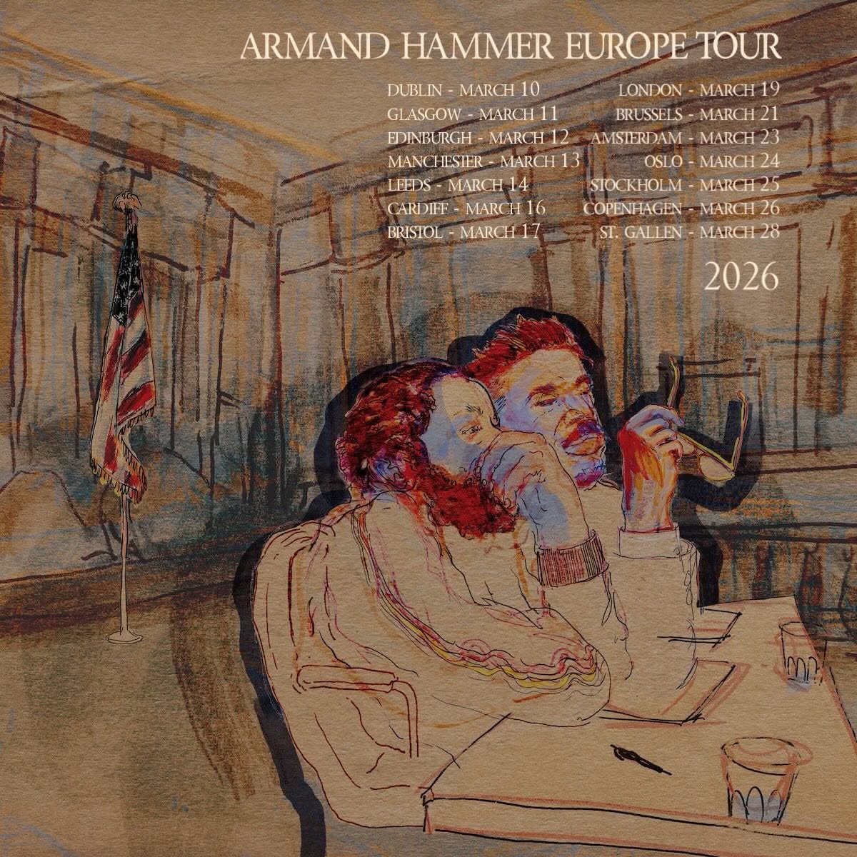 Armand Hammer live tour poster 2026